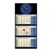 Plánovací kalendár LUXUS 3M modrý 2026  Hodiny QM