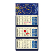 Plánovací kalendár LUXUS 3M modrý 2026  Hodiny QS