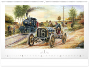 NOTIQUE Nástenný kalendár Oldtimers – Václav Zapadlík 2026, 64 x 42 cm