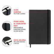 NOTIQUE Cestovateľský notes, linajkovaný, 13 x 21 cm