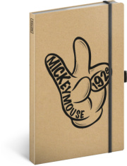 NOTIQUE Notes Mickey Craft, linajkovaný, 13 x 21 cm