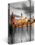NOTIQUE Notes Praha, linajkovaný, 13 x 21 cm, farba - sivá