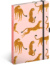 NOTIQUE Notes Leopardy, linajkovaný, 13 x 21 cm, farba - ružová