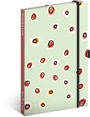 NOTIQUE Notes Bodky, linajkovaný, 13 x 21 cm