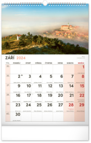Nástenný kalendár s extra veľkým kalendáriom 2024, 33 × 46 cm