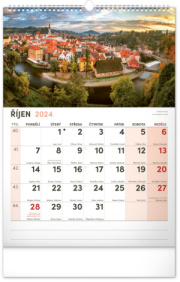 Nástenný kalendár s extra veľkým kalendáriom 2024, 33 × 46 cm