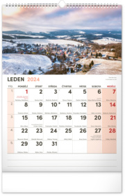 Nástenný kalendár s extra veľkým kalendáriom 2024, 33 × 46 cm
