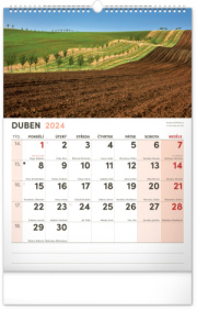 Nástenný kalendár s extra veľkým kalendáriom 2024, 33 × 46 cm