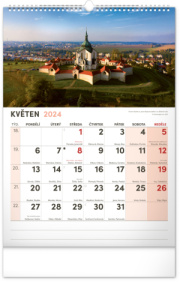 Nástenný kalendár s extra veľkým kalendáriom 2024, 33 × 46 cm