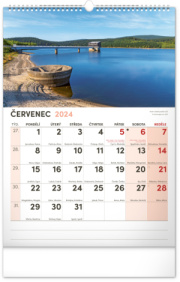 Nástenný kalendár s extra veľkým kalendáriom 2024, 33 × 46 cm