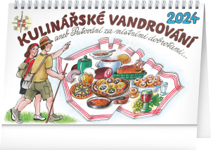 Stolový kalendár Kulinárské putovanie 2024 – Kamila Skopová, 23,1 × 14,5 cm 