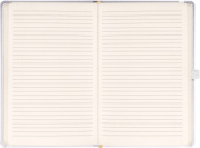 NOTIQUE Notes Balacron, strieborný, linajkovaný, 15 x 21 cm