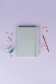 NOTIQUE Notes Balacron, strieborný, linajkovaný, 15 x 21 cm