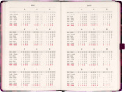 NOTIQUE Planbook diár/notes Fialové kvety 2026, 13 x 21 cm