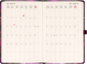 NOTIQUE Planbook diár/notes Fialové kvety 2026, 13 x 21 cm