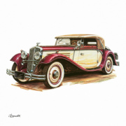 NOTIQUE Poznámkový kalendár Classic Cars – Václav Zapadlík 2026, 30 x 30 cm
