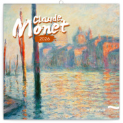 NOTIQUE Poznámkový kalendár Claude Monet 2026, 30 x 30 cm
