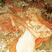 NOTIQUE Poznámkový kalendár Alfons Mucha 2026, 30 x 30 cm