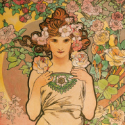 NOTIQUE Poznámkový kalendár Alfons Mucha 2026, 30 x 30 cm