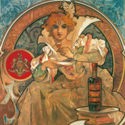 NOTIQUE Poznámkový kalendár Alfons Mucha 2026, 30 x 30 cm