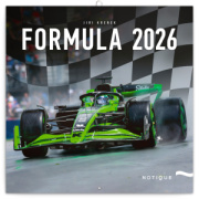 NOTIQUE Poznámkový kalendár Formula – Jiří Křenek 2026, 30 x 30 cm
