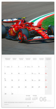 NOTIQUE Poznámkový kalendár Formula – Jiří Křenek 2026, 30 x 30 cm