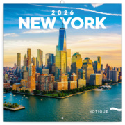 NOTIQUE Poznámkový kalendár New York 2026, 30 x 30 cm