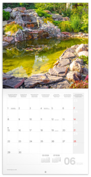 NOTIQUE Poznámkový kalendár Záhrady 2026, 30 x 30 cm