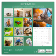 NOTIQUE Poznámkový kalendár Úsmev, prosím 2026, 30 x 30 cm