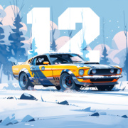 NOTIQUE Poznámkový kalendár Fantastické autá 2026, 30 x 30 cm