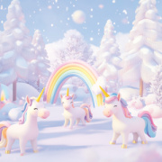 NOTIQUE Poznámkový kalendár Veselé jednorožce 2026, 30 x 30 cm