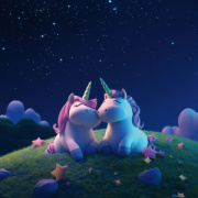 NOTIQUE Poznámkový kalendár Veselé jednorožce 2026, 30 x 30 cm