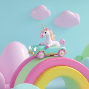 NOTIQUE Poznámkový kalendár Veselé jednorožce 2026, 30 x 30 cm