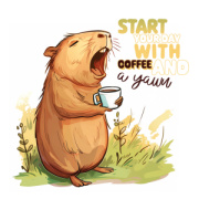 NOTIQUE Poznámkový kalendár Roztopašné kapybary 2026, 30 x 30 cm