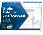 NOTIQUE Stolový kalendár s krížovkami s háčikom CZ 2026, 30 x 21 cm