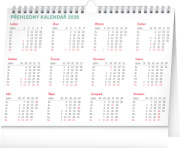 NOTIQUE Stolový kalendár Malebné zákutia Česka CZ 2026 s extra veľkým kalendáriom, 30 x 21 cm