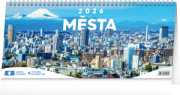 NOTIQUE Stolový kalendár Mesta CZ 2026 – 14-dňový, 33 x 14,5 cm