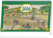 NOTIQUE Stolový kalendár Josef Lada CZ 2026, 23,1 x 14,5 cm