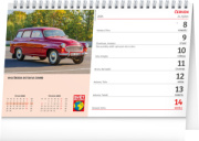 NOTIQUE Stolový kalendár Svet motorov CZ 2026, 23,1 x 14,5 cm