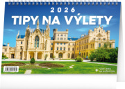 NOTIQUE Stolový kalendár Tipy na výlety CZ 2026, 23,1 x 14,5 cm