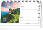 NOTIQUE Stolový kalendár Až na vrcholky hôr CZ 2026, 23,1 x 14,5 cm