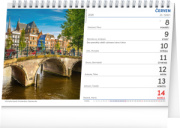 NOTIQUE Stolový kalendár Svet CZ 2026, 23,1 x 14,5 cm