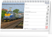 NOTIQUE Stolový kalendár Vlaky CZ 2026, 23,1 x 14,5 cm