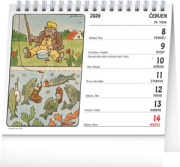 NOTIQUE Stolový kalendár Josef Lada CZ 2026, 16,5 x 13 cm