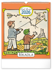 NOTIQUE Nástenný kalendár Josef Lada – Riekanky CZ 2026, 30 x 34 cm