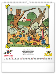NOTIQUE Nástenný kalendár Josef Lada – Riekanky CZ 2026, 30 x 34 cm
