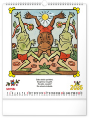 NOTIQUE Nástenný kalendár Josef Lada – Riekanky CZ 2026, 30 x 34 cm
