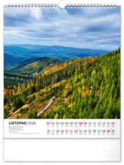 NOTIQUE Nástenný kalendár Potulky moravskou krajinou CZ 2026, 30 x 34 cm