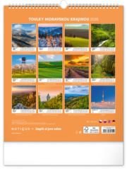 NOTIQUE Nástenný kalendár Potulky moravskou krajinou CZ 2026, 30 x 34 cm