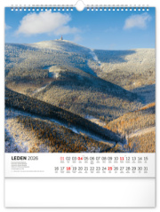 NOTIQUE Nástenný kalendár Potulky moravskou krajinou CZ 2026, 30 x 34 cm